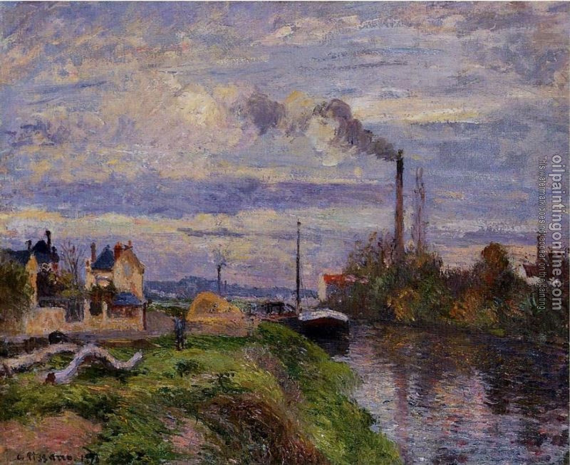 Pissarro, Camille - Le Quai du Pothuis a Pontoise